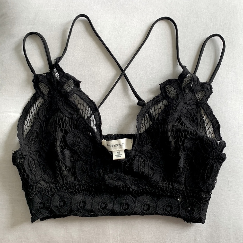 Francesca’s Black Lace Bralette